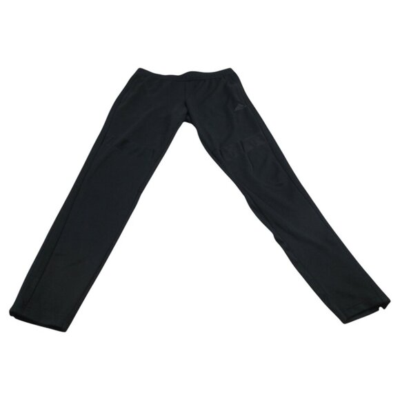 Adidas Warm-Up Pants Womens Medium Black Basketball Sports High Waist Ankle Zip - Picture 1 of 9